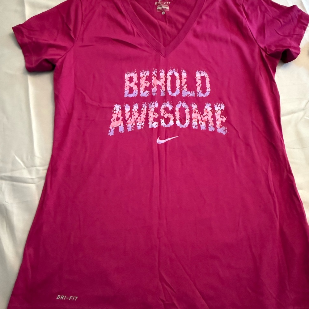 Nike Fuchsia Dri-Fit Tee with Graphic